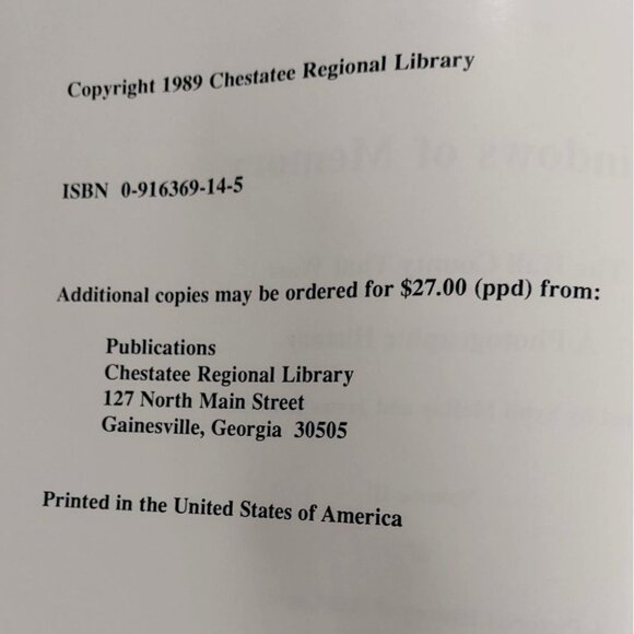 Windows Of Memory The Hall County That Was A Photographic History Hardcover Book - Picture 7 of 8